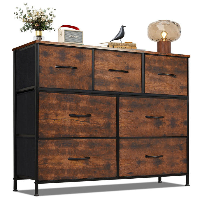 Beddle Modern Drawer Fabric Dresser, Chest of Drawer Organizer Storage Cabinet for Bedroom Clothes Closet, Entryway
