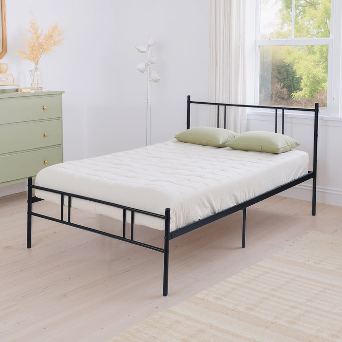 Blorly Full Bed Frames with Headboard, Upholstered Platform Bed with Wood Slats 800 lbs Support , Noise Free, No Box Spring Needed, Dark Grey