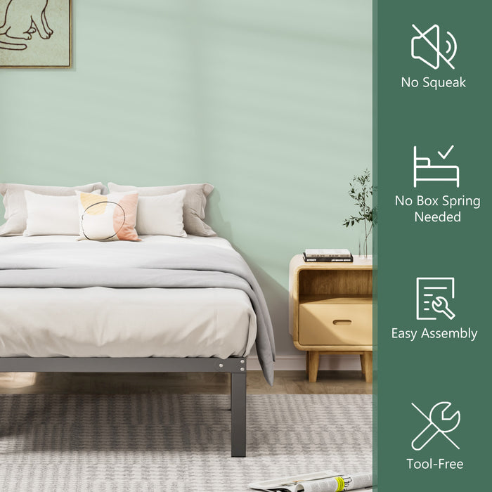 Smiaoer Bed Frame,Metal Platform Bed Frame,No Box Spring Needed