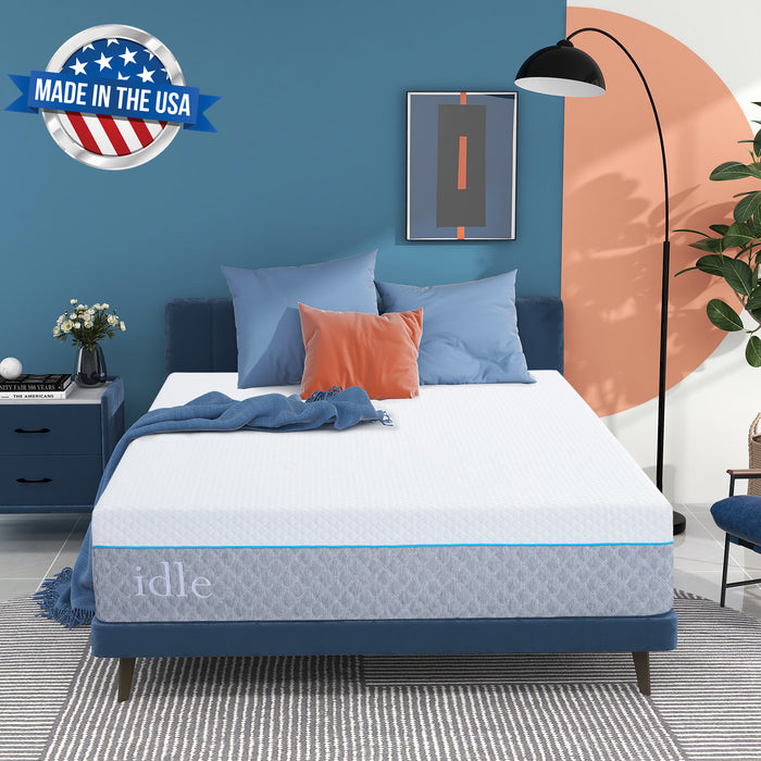 Queen Mattress Bed in a Box, Smiaoer 12" Gel Memory Foam Mattress, Medium Firm,Made in USA