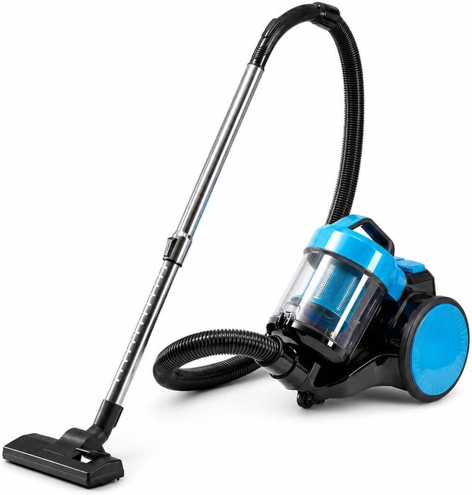 Simenmax Lightweight Vacuum Cleaner, 16KPa Strong Suction, Bagless with HEPA Filter, Canister Vacuum for Hardwood Floors and Carpets, Gray Blue