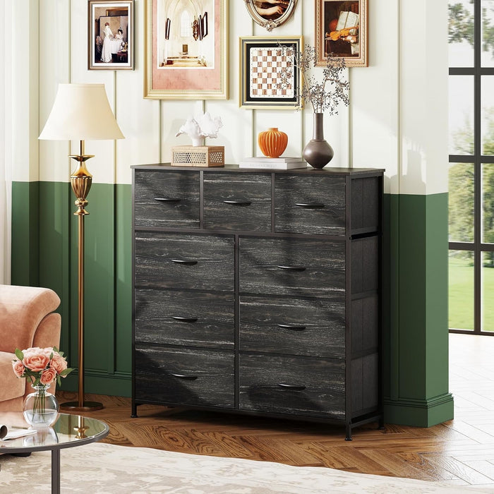 Betcozy 9-Drawer Dresser, Ideal Master Bedroom Storage & All-Purpose Wardrobe Organizer, Black