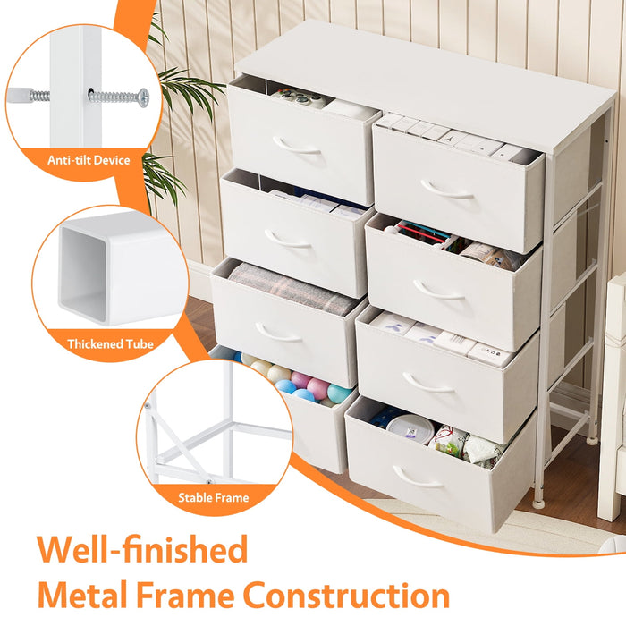 Beddle Modern Drawer Fabric Dresser, Chest of Drawer Organizer Storage Cabinet for Bedroom Clothes Closet, Entryway
