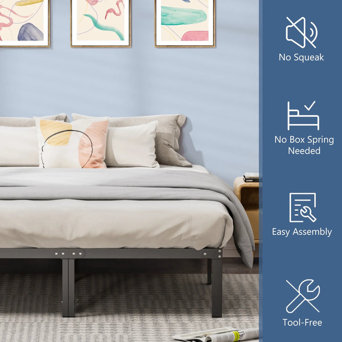 Beddle King Bed Frame, Metal Platform Bed Frame,No Box Spring Needed,Quiet & Sturdy