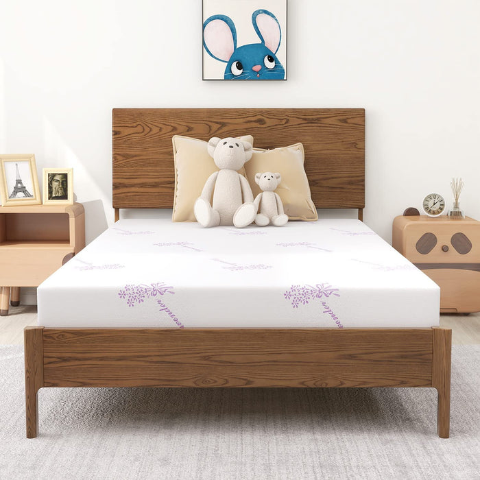 TINKLE WELL Twin 6" Memory Foam Mattress with Graphene Fabric Cover, Mattress in a Box
