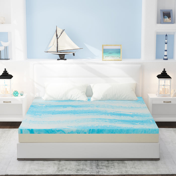 Simenmax 2, 3, or 4 Inch Mattress Topper, King Gel Memory Foam Mattress Topper(3 inch, King)