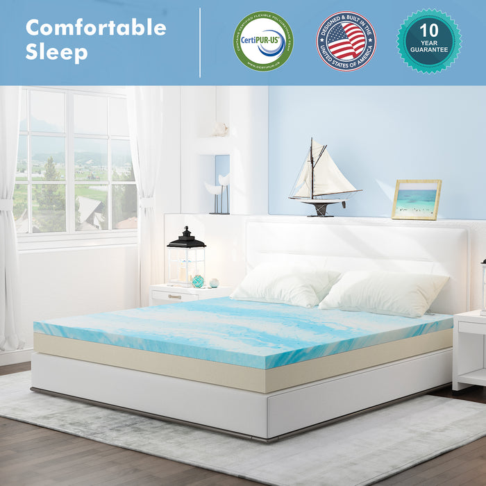 Simenmax 2 Inch Full Size Memory Foam Mattress Topper