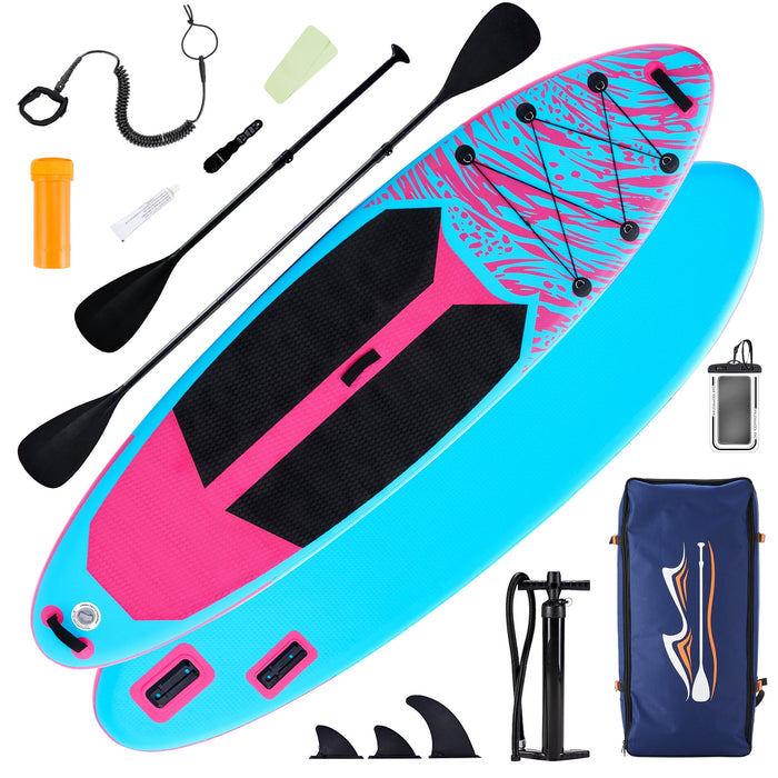 Betcozy Inflatable Stand Up Paddle Board, 2-in-1 Paddle with Premium SUP Paddleboard Accessories, Stable & Non-Slip Deck for Adults & Youth of All Skill Levels, Black