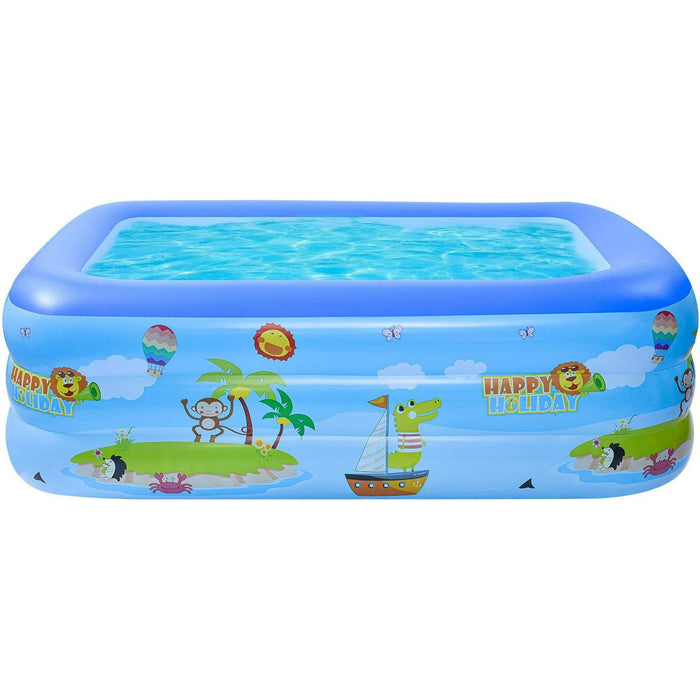 Rectangular Inflatable Swimming Pool Durable, Easy Setup, Family Fun