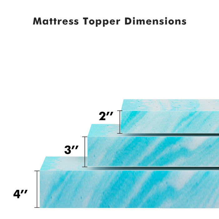 Simenmax 3 Inch Twin Size Memory Foam Mattress Topper