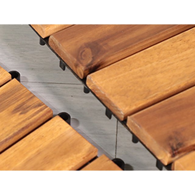 Interlocking Flooring Tiles, 12''x12'' (10pcs), Wood Patio Deck Tiles For Pool, Garden, Garden Pathway, Balcony Decor