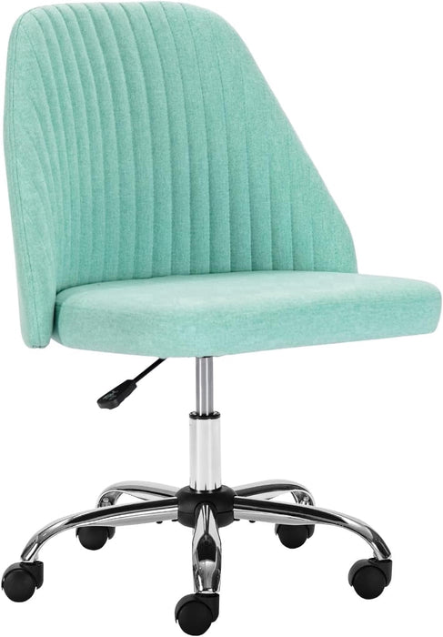Taoset Modern Vanity Chair with Adjustable Height - 360掳 Swivel & Comfortable Cushion for Dressing Room & Bedroom, Green
