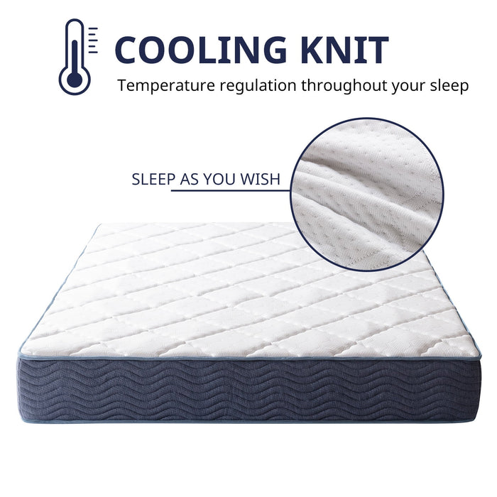 IULULU Hybrid Mattress, 11" Medium Plush Hybrid of Gel Memory Foam and Spring Mattress, Queen