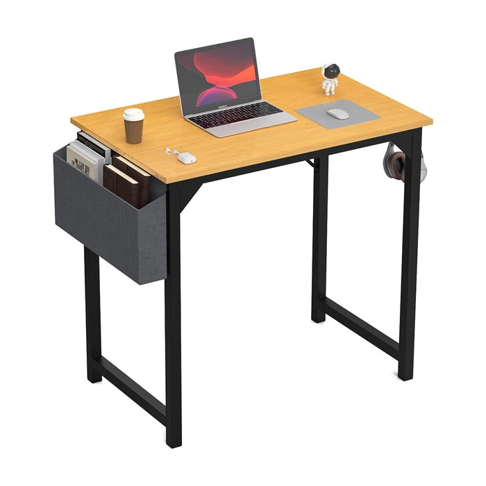 TINKLE WELL TINKLE WELL Computer Desk Small Office Desk Writing Desks Study Table Modern Simple Style Work Table with Storage Bag for Bedroom-31IN