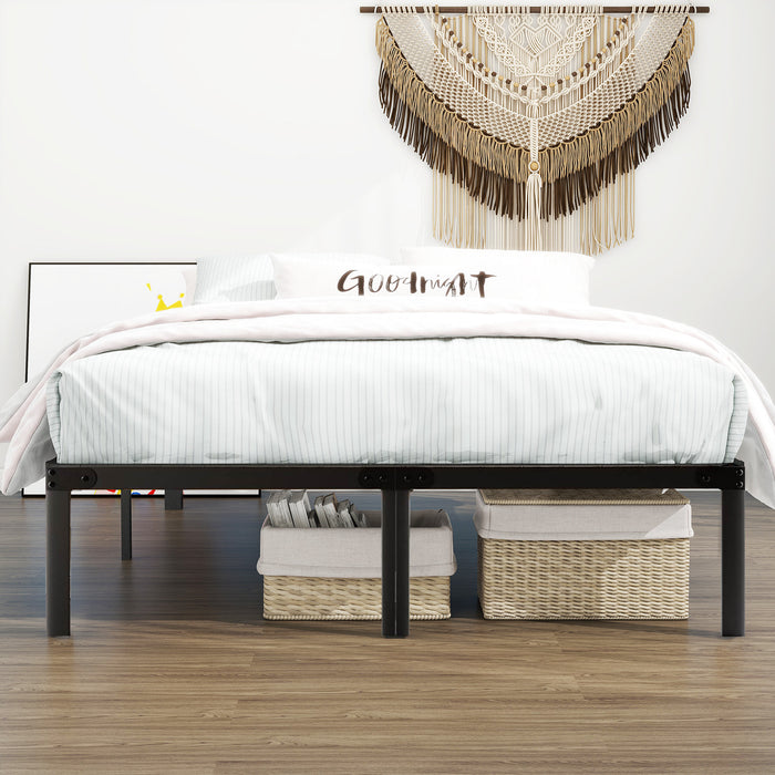 WOod-it Bed Frames, 14 Inch High Heavy Duty Metal Mattress Foundaation Platform Sturdy Steel Slat Support, No Box Spring NeedJed