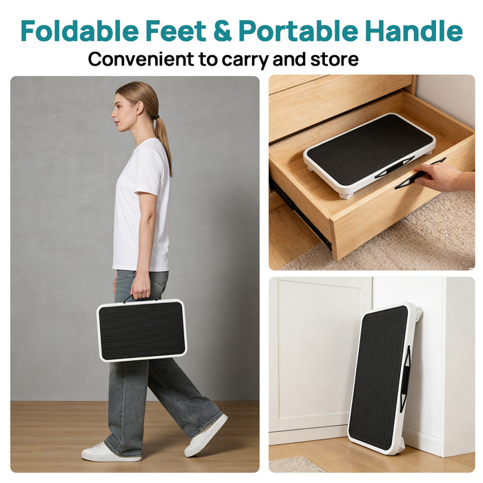 Sybels Lightweight Folding One-Step Stool with Non-Slip Rubber Mat, Steel Kitchen Step Stool, Holds 330LBS — Perfect Gift