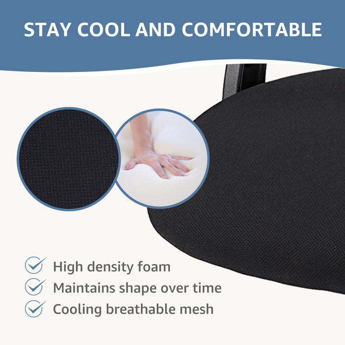 Sybels Ergonomic High Back Mesh Office Chair - Adjustable Headrest & Lumbar Support, Flip-Up Arms, 360° Swivel with Rolling Casters for Home Office, Black