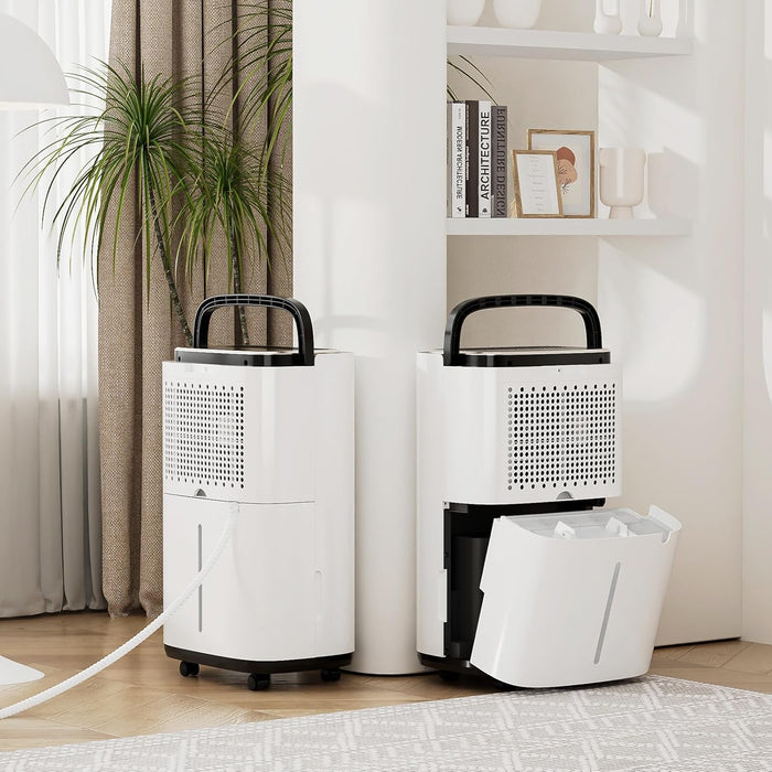 Sybels 30 Pint Dehumidifier with Hose for Basement, 2000 Sq.Ft Home Moisture Remove, 74oz Tank, Quiet for Bedroom, Bathroom