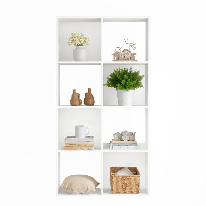 Bigleap 6/8/9 Cube Storage Organizer - Modern Open Cube Bookshelf with Removable Back Panels, Display Storage Bookcase for Living Room, Bedroom, Home Office, Entryway,White