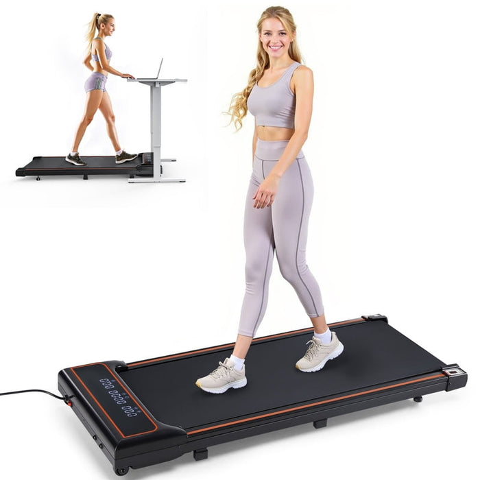 Betcozy Compact Treadmill for Small Spaces, Quiet Under-Desk Walking Pad, Slim & Portable Design for Home Office Workouts, Easy to Store, Ideal for Apartments and Work-from-Home Fitness, Black