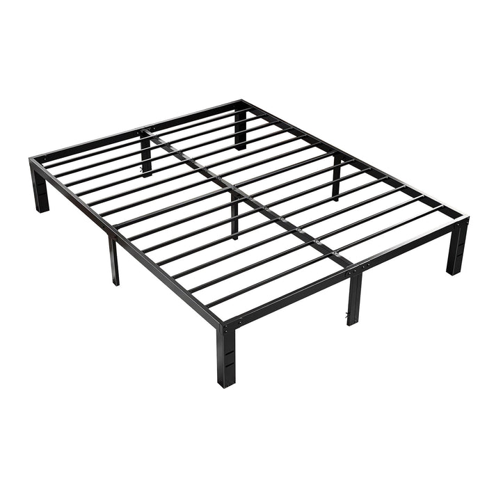 Taoset 14 inch High Heavy Duty Steel Bed Frame with Storage - Queen, No Box Spring Needed, Easy Assembly