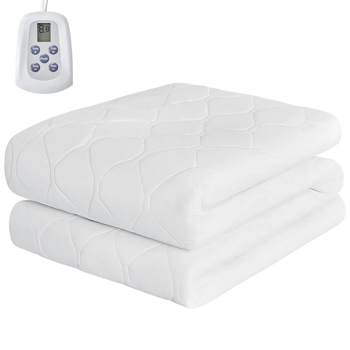Beddle Heated Mattress Pad, Quilted Electric Bed Warmer, 12 Heat Settings, 10-Hour Auto Shut-Off, Machine Washable, ETL Certified