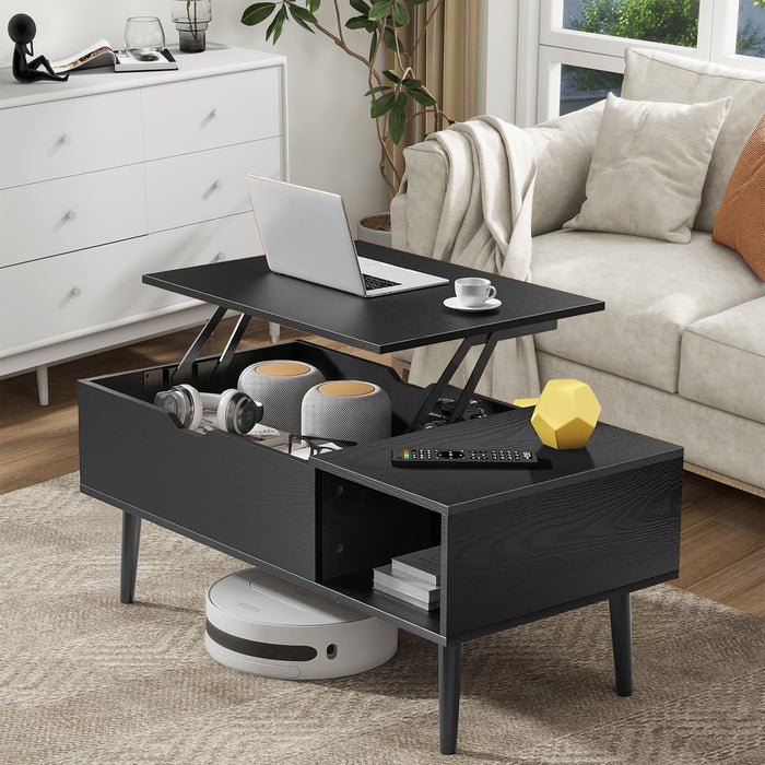 Beddle Coffee Table,Wooden Lift Top Coffee Table with Hidden Compartments,Ideal for Small Homes, Apartments, Reception Rooms