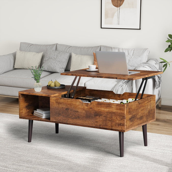Beddle Coffee Table,Wooden Lift Top Coffee Table with Hidden Compartments,Ideal for Small Homes, Apartments, Reception Rooms
