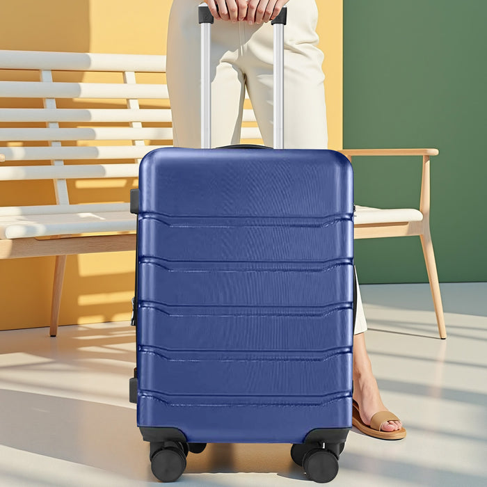 Bigleap Carry-On Luggage, 20 inch Hard Shell Rolling Suitcase for Travel Expandable Lightweight with Spinner Wheels TSA Lock,Blue