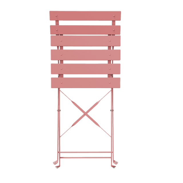 Mydepot Steel Patio Bistro Set, Folding Outdoor Furniture, 3 Piece Table & Chairs Set