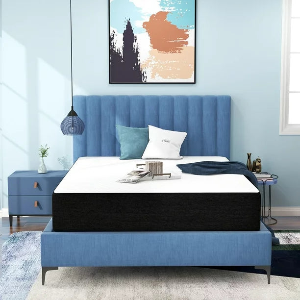 12 inch Full Size Bamboo Charcoal Gel Memory Foam Mattress, Medium Cooling Gel Infused Mattresses, Made in USA