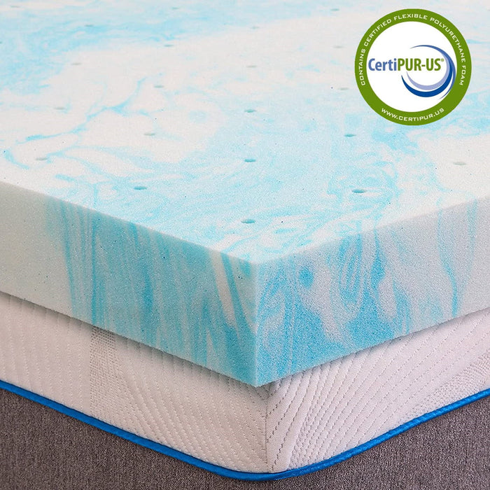Beddle Gel Memory Foam Mattress Topper, Pressure Relief for Back Pain