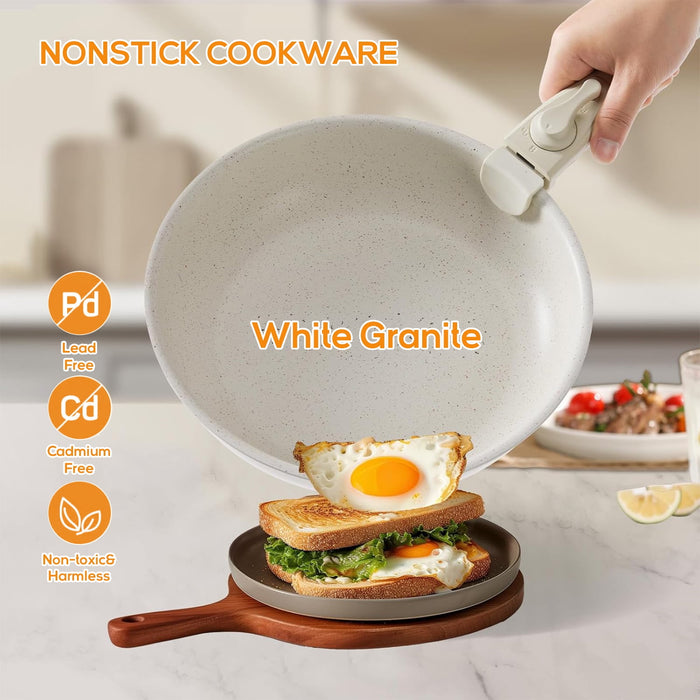 Aidoly Pots and Pans, Pcs Kitchen Cookware Sets with Removable Handle, Nonstick, StackableAidoly Pots and Pans, Kitchen Cookware Sets with Removable Handle, Nonstick, Stackable
