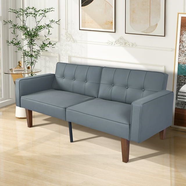 Loveseat Sofa, 68" Mid Century Modern Decor Love Seat Couches for Living Room, Bedroom, Apartment, Office (Grey)