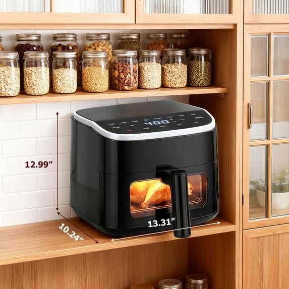 Aidoly&nbsp; Compact Air Fryer with Digital Touch – 400℉, Auto Shut-off, Nonstick &amp; Dishwasher-Safe Basket, Bake/Reheat
