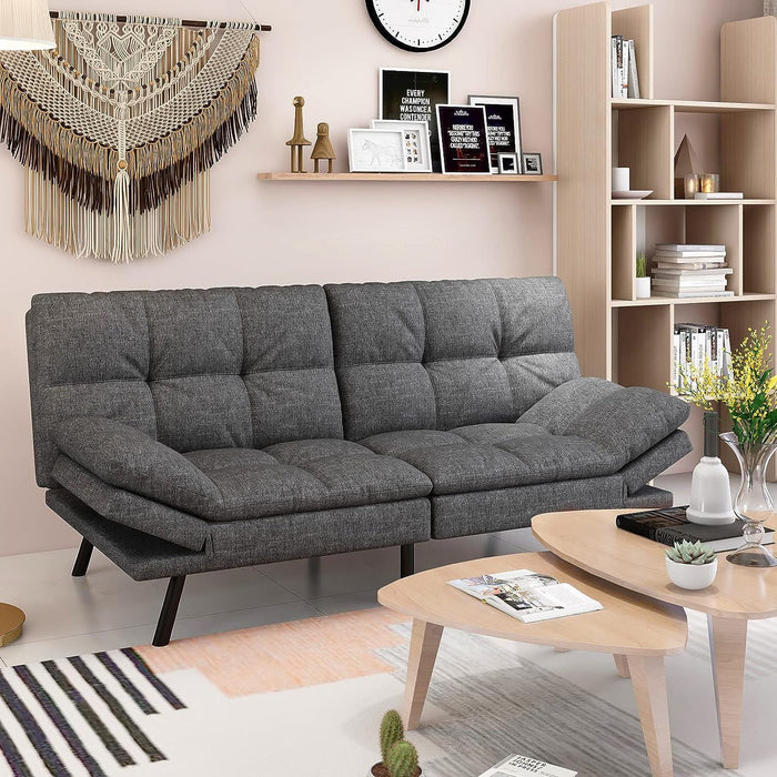 Blorly IULULU, 600 lbs Polyester Adjustable Non-Standard Futon Sofa Bed Grey