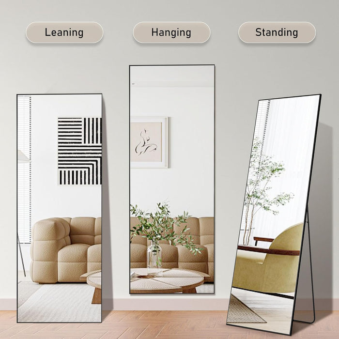 Full Length Mirror Rectangle Full Body Floor Mirror with Stand Wall Mirror for Bedroom Dressing