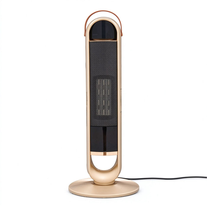 Taoset Oscillating Ceramic Tower Space Heater, 3D Flame Effect, 31.8" Electric Tower Heater with Remote, 3 Modes, 15H Timer, Child Lock & Overheat Protection, Gold