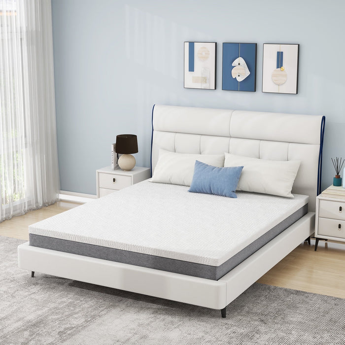 Blorly Twin Mattress topper, 2,3,4 inch Twin Gel Infused Mattress Topper, Memory Foam Mattress Pad, Soft, Blue