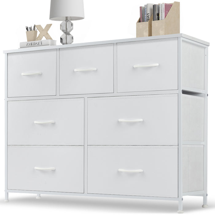 Sybels Storage Dresser with Drawers, Anti-Tip Fabric Chests Organizer Tower Furniture for Bedroom, Closet, Hallway, Entryway