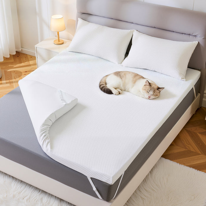 Beddle Mattress Topper, 2" Gel Memory Foam with Removable Cover, Ventilated High-Density Foam, Pressure Relief