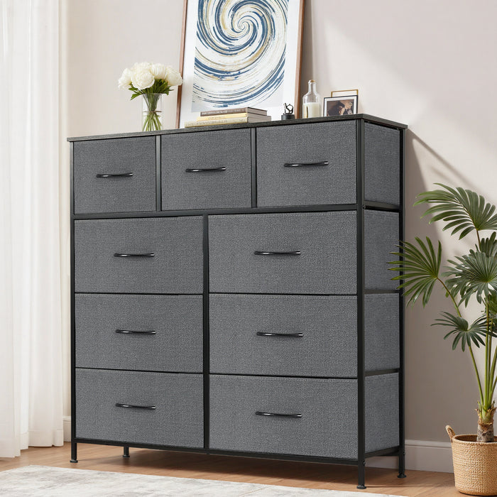 Sybels Storage Dresser with Drawers, Anti-Tip Fabric Chests Organizer Tower Furniture for Bedroom, Closet, Hallway, Entryway