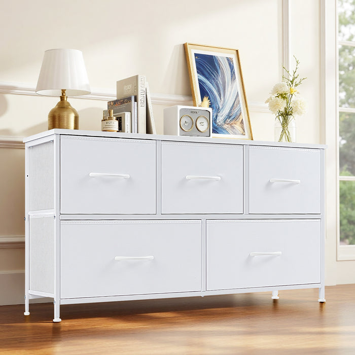 Sybels Storage Dresser with Drawers, Anti-Tip Fabric Chests Organizer Tower Furniture for Bedroom, Closet, Hallway, Entryway