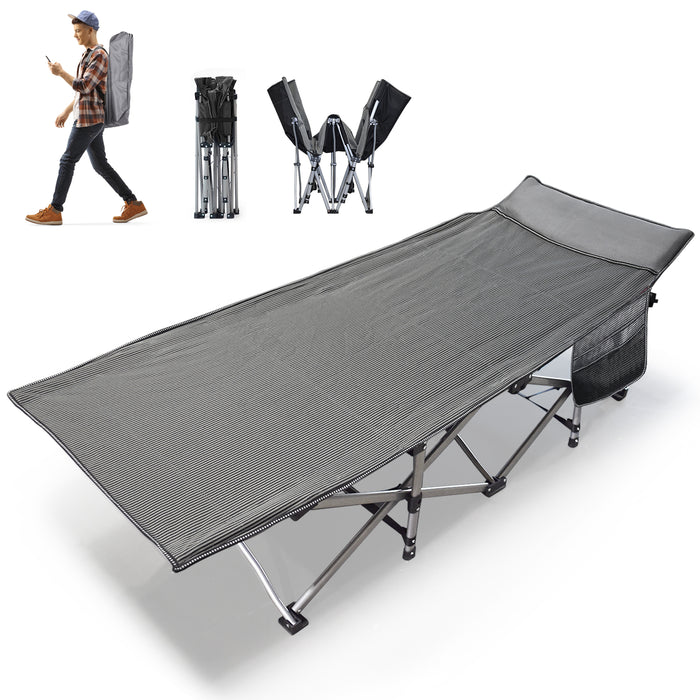 Blorly Camping Cot, Portable Folding Bed Cot for Rest, 1200D Double Layer Oxford