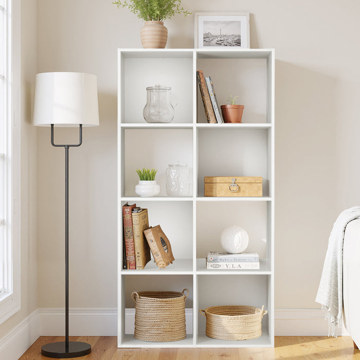 Bigleap 6/8/9 Cube Storage Organizer - Modern Open Cube Bookshelf with Removable Back Panels, Display Storage Bookcase for Living Room, Bedroom, Home Office, Entryway,White