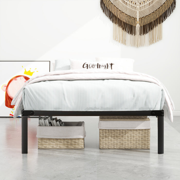 WOod-it Bed Frames, 14 Inch High Heavy Duty Metal Mattress Foundaation Platform Sturdy Steel Slat Support, No Box Spring NeedJed