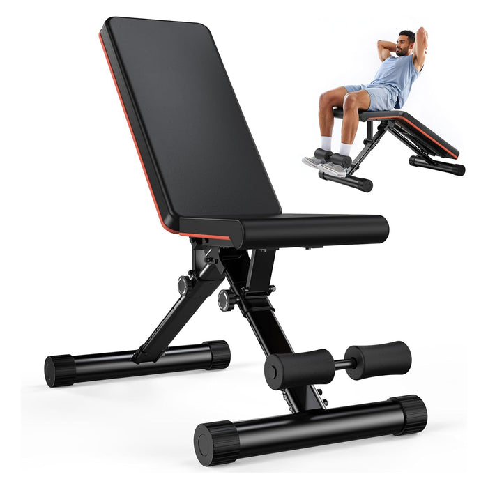 Bigleap Adjustable Weight Bench for Home Gym, 9-Position Incline/Decline, Foldable, 795LBS Capacity Heavy Duty Workout Bench for Full Body Training