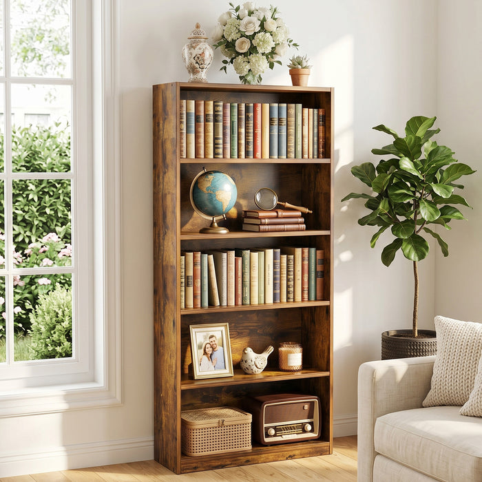TINKLE WELL 3-Tier Bookshelf, Open Bookcase and Bookshelves, 29 Inch Tall Freestanding Display Storage Shelf, Floor Standing Shelves for Home Office, Living Room