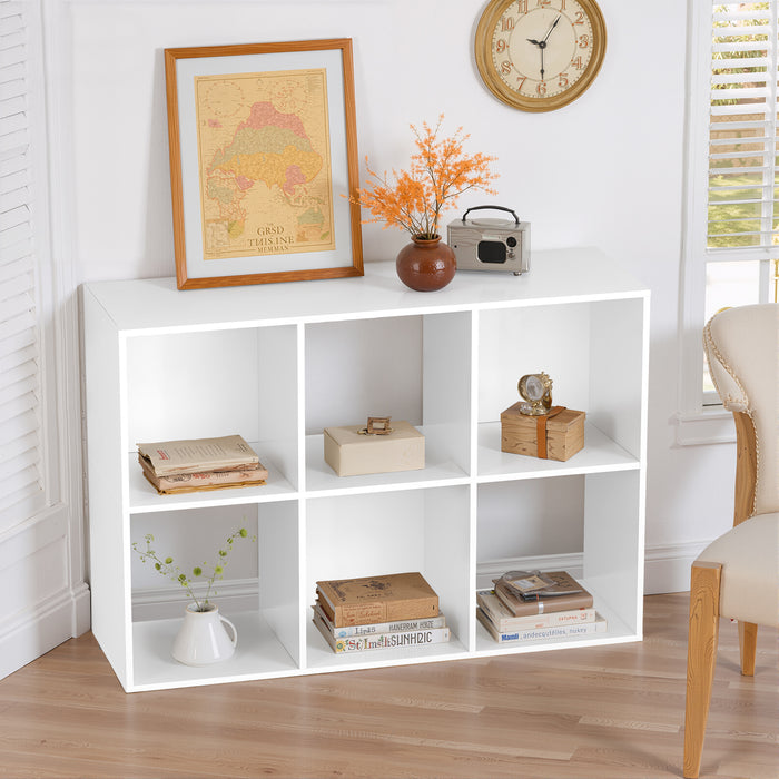 Beddle 6、8、9-Cube Storage Organizer, Open Bookshelf with Removable Back Panels, Wood Bookcase for Living Room, Bedroom and Home Office