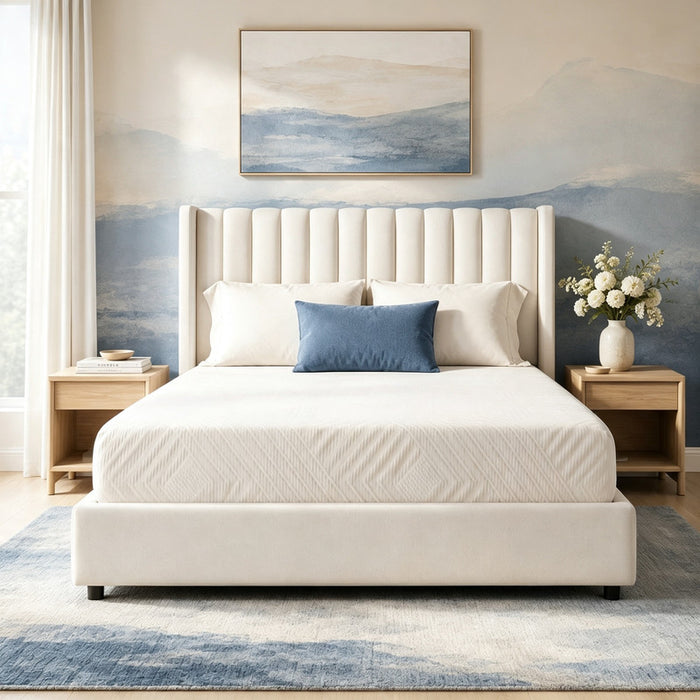 IULULU Memory Foam Mattress Bed in a box, with Green Tea Cool, Medium